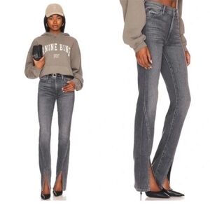 Mother Jeans The Rascal Sliced Up Heel in Digging Up Dirt